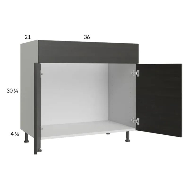 Factory Price RTA Euro Cafe 36" Vanity Sink Base Cabinet with 2 Finished End Panels