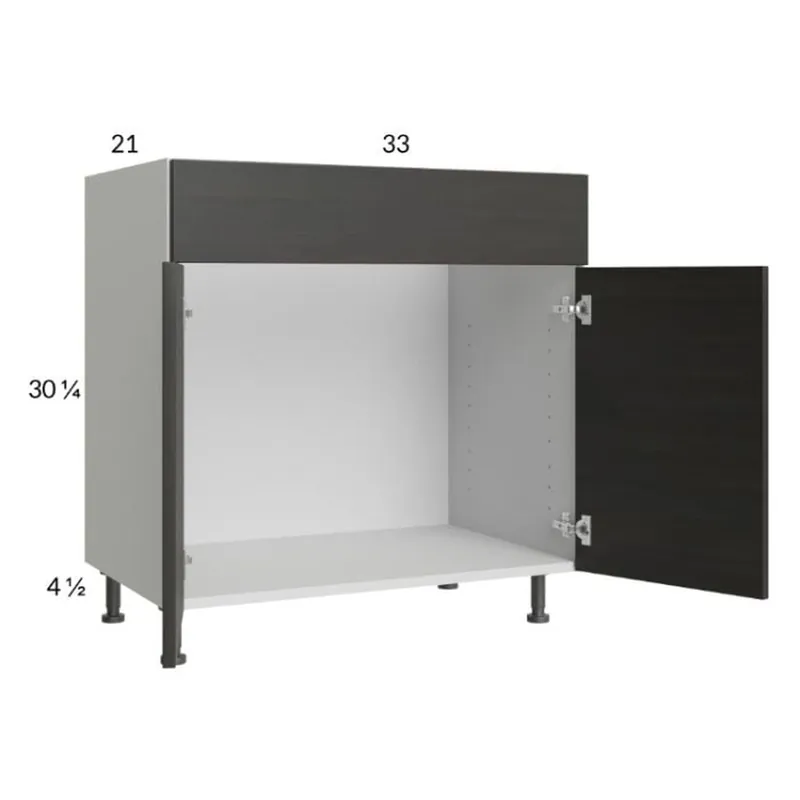 RTA Euro Cafe 33" Vanity Sink Base Cabinet with 1 Finished End Panel Genuine