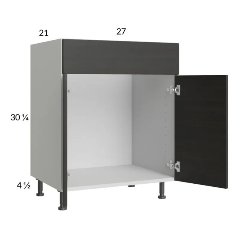 Place Order RTA Euro Cafe 27" Vanity Sink Base Cabinet with 2 Finished End Panels