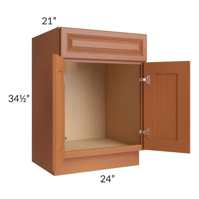 RTA Lexington Cinnamon Glaze 24" Vanity Sink Base Cabinet Viral