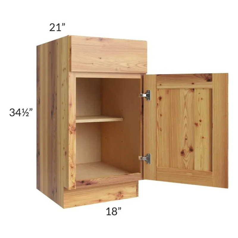 RTA Rustic Shaker 18" Vanity Base Cabinet with Drawers and 2 Skins Cheap