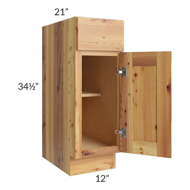 RTA Rustic Shaker 12" Vanity Base Cabinet with Drawers and 2 Decorative End Panels Flash Sale
