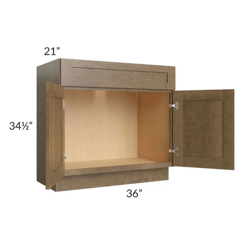 RTA Royal Bronze Shaker 36" Vanity Sink Base Cabinet with 2 Finished Sides Genuine