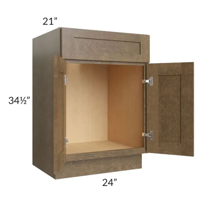 RTA Royal Bronze Shaker 24" Vanity Sink Base Cabinet with 1 Finished Side Discount