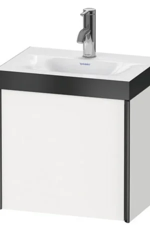Buy Online Duravit XViu 18" x 18" x 13" One Door C-Bonded Wall-Mount Vanity Kit With One Tap Hole, White (XV4631OB218P)