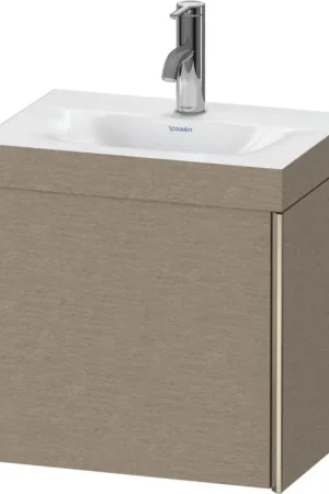 Best Price Duravit XViu 18" x 18" x 13" One Door C-Bonded Wall-Mount Vanity Kit With One Tap Hole, Cashmere Oak (XV4631OB111C)