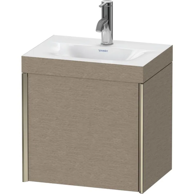 Best Price Duravit XViu 18" x 18" x 13" One Door C-Bonded Wall-Mount Vanity Kit With One Tap Hole, Cashmere Oak (XV4631OB111C)