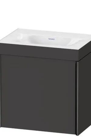 Budget Duravit XViu 18" x 18" x 13" One Door C-Bonded Wall-Mount Vanity Kit Without Tap Hole, Graphite (XV4631NB280C)