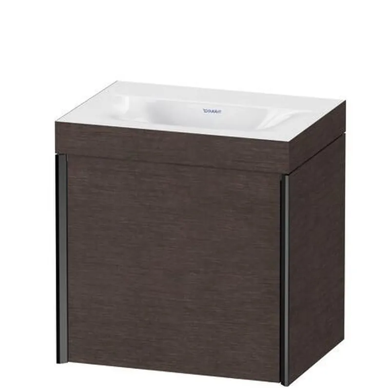 Direct From Factory Duravit XViu 18" x 18" x 13" One Door C-Bonded Wall-Mount Vanity Kit Without Tap Hole, Dark Brushed Oak (XV4631NB272C)