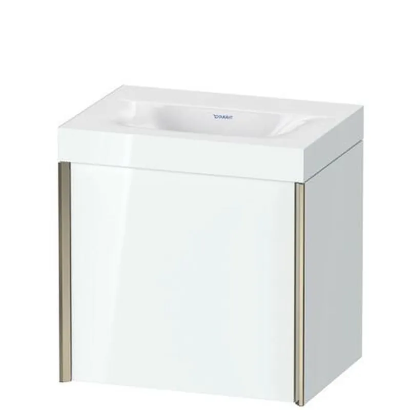 Deal Duravit XViu 18" x 18" x 13" One Door C-Bonded Wall-Mount Vanity Kit Without Tap Hole, White (XV4631NB185C)