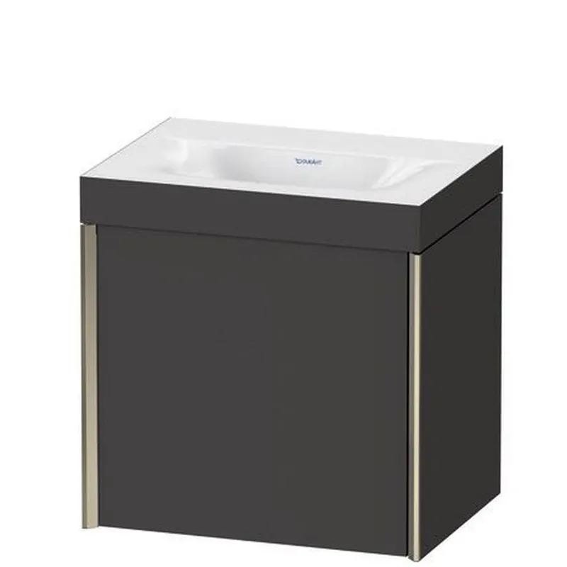 Affordable Duravit XViu 18" x 18" x 13" One Door C-Bonded Wall-Mount Vanity Kit Without Tap Hole, Graphite (XV4631NB180C)