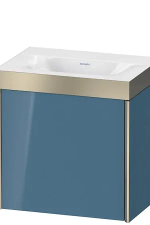 Don’t Miss Out Duravit XViu 18" x 18" x 13" One Door C-Bonded Wall-Mount Vanity Kit Without Tap Hole, Stone Blue (XV4631NB147P)