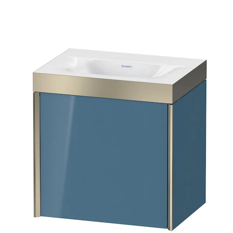 Don’t Miss Out Duravit XViu 18" x 18" x 13" One Door C-Bonded Wall-Mount Vanity Kit Without Tap Hole, Stone Blue (XV4631NB147P)