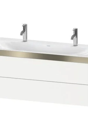 Bargain Duravit Xviu 47" x 20" x 19" Two Drawer C-Bonded Wall-Mount Vanity Kit With One Tap Hole, Walnut Brushed (XV4618OB269P)