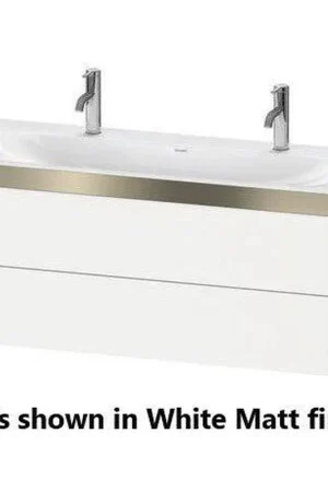 Deal Duravit Xviu 47" x 20" x 19" Two Drawer C-Bonded Wall-Mount Vanity Kit With One Tap Hole, Cashmere Oak (XV4618OB211P)