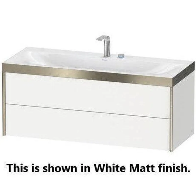 Best Seller Duravit Xviu 47" x 20" x 19" Two Drawer C-Bonded Wall-Mount Vanity Kit With One Tap Hole, European Oak (XV4617OB152P)