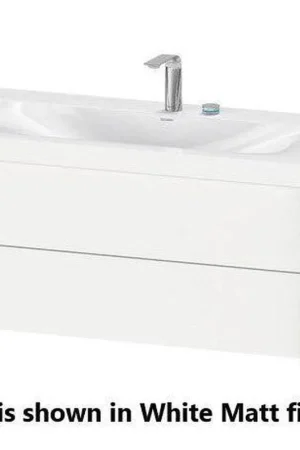 Deal Duravit Xviu 39" x 20" x 19" Two Drawer C-Bonded Wall-Mount Vanity Kit With One Tap Hole, European Oak (XV4616OB252C)