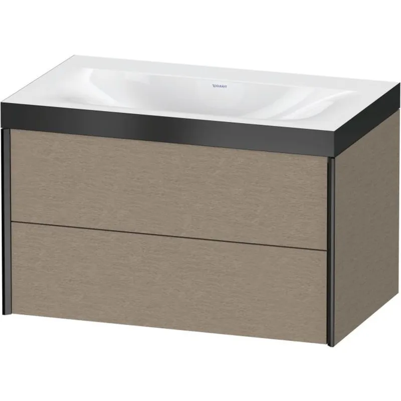 Best Seller Duravit Xviu 31" x 20" x 19" Two Drawer C-Bonded Wall-Mount Vanity Kit Without Tap Hole, Cashmere Oak (XV4615NB211P)