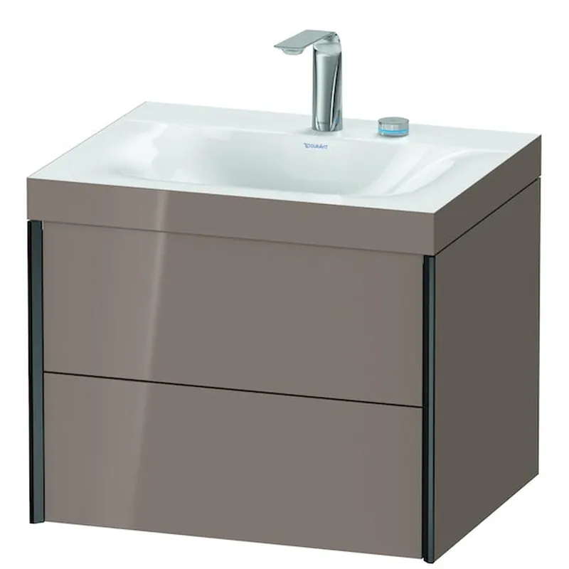 Flash Sale Duravit Xviu 24" x 20" x 19" Two Drawer C-Bonded Wall-Mount Vanity Kit With Two Tap Holes, Cappuccino (XV4614EB286C)