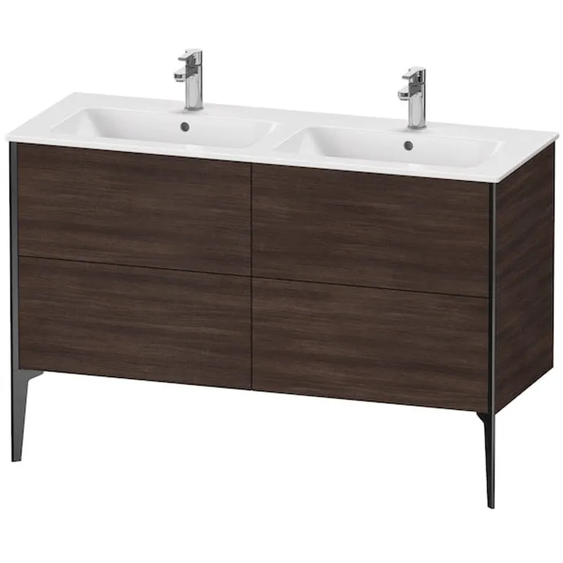 Clearance Duravit XViu 50" x 23" x 19" Four Drawer Floorstanding Vanity Unit Chestnut Dark (XV44850B253)