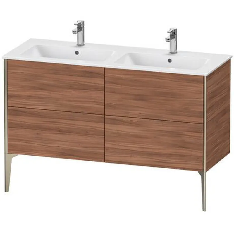 Latest Duravit XViu 50" x 23" x 19" Four Drawer Floorstanding Vanity Unit Walnut (XV44850B179)