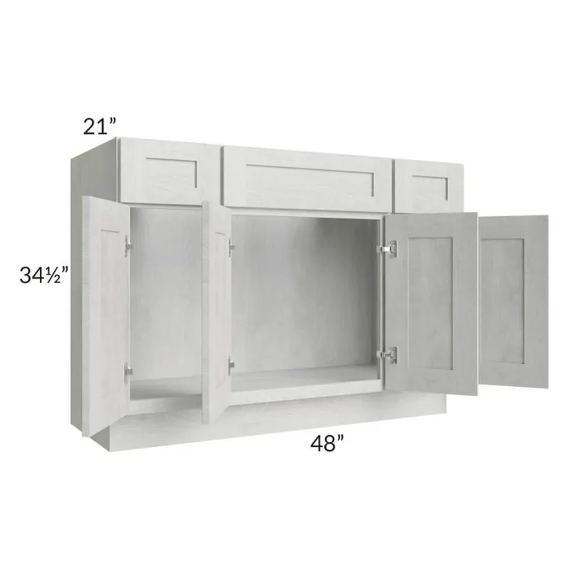 RTA Heather Grey Shaker 48" Bathroom Vanity Affordable