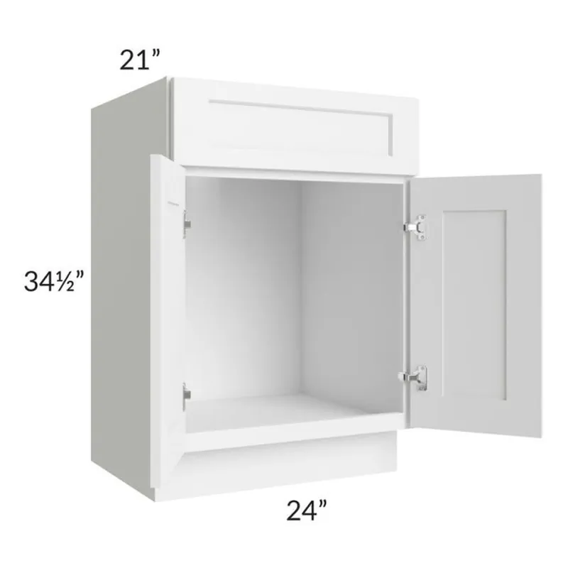 In Demand RTA Aspen White Shaker 24" Bathroom Vanity