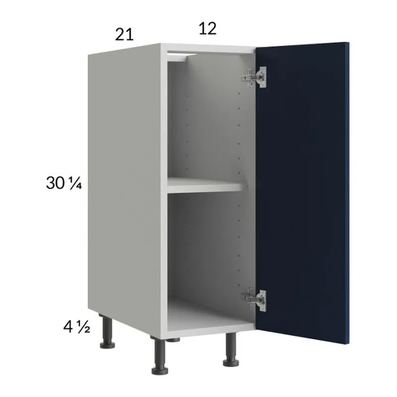RTA Harbor Navy 12" Full Height Door Vanity Base Cabinet Price Cut