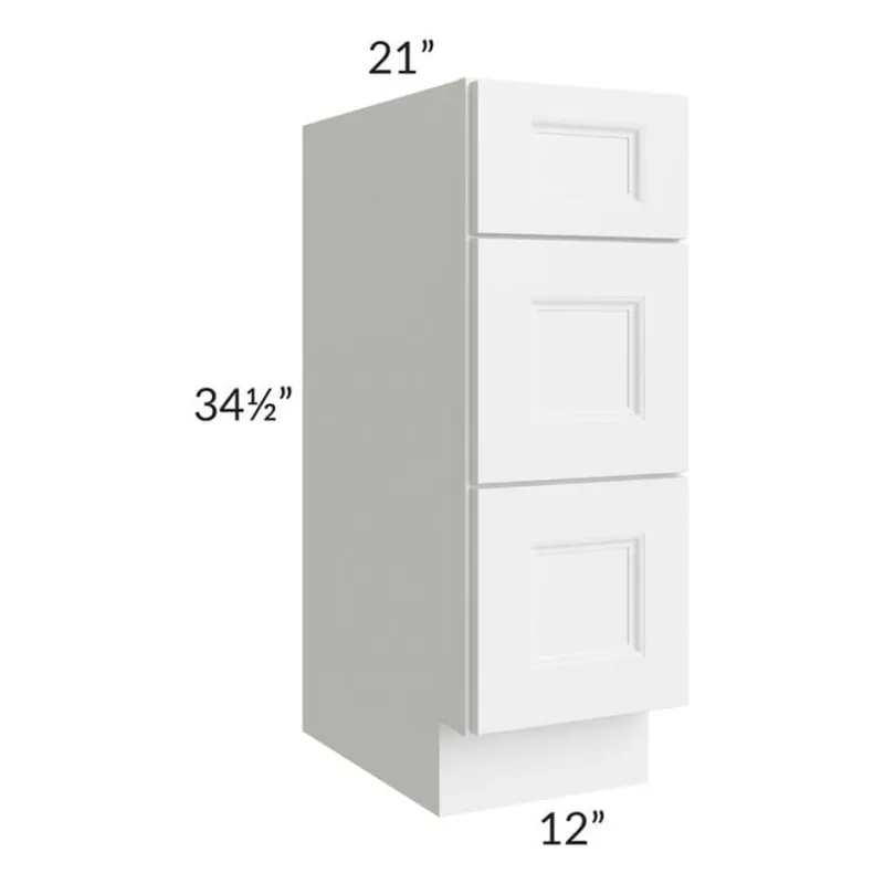 RTA Providence White 12" Drawer Base Bathroom Vanity Cabinet Reduced Price