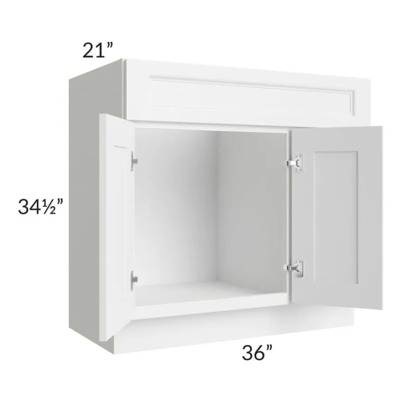 RTA Providence White 36" Bathroom Vanity (Drawers on Right) Exclusive Offer