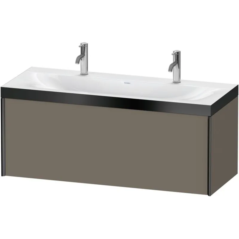 Bulk Order Duravit XViu 47" x 20" x 19" One Drawer C-Bonded Wall-Mount Vanity Kit With One Tap Hole, Flannel Gray (XV4613OB290P)