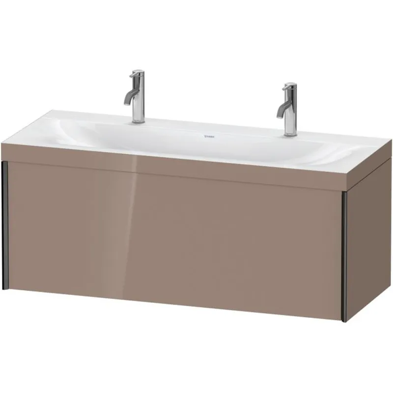 Duravit XViu 47" x 20" x 19" One Drawer C-Bonded Wall-Mount Vanity Kit With One Tap Hole, Cappuccino (XV4613OB286C) Bargain