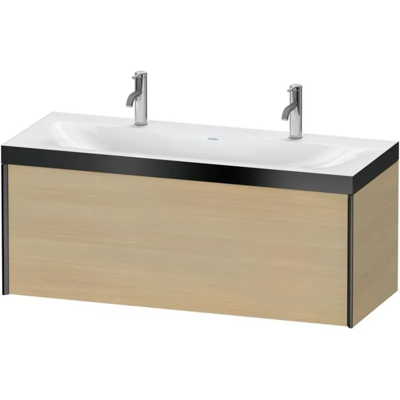Duravit XViu 47" x 20" x 19" One Drawer C-Bonded Wall-Mount Vanity Kit With One Tap Hole, Mediterranean Oak (XV4613OB271P) Must Have