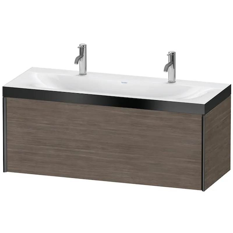 Big Sale Duravit XViu 47" x 20" x 19" One Drawer C-Bonded Wall-Mount Vanity Kit With One Tap Hole, Pine Terra (XV4613OB251P)
