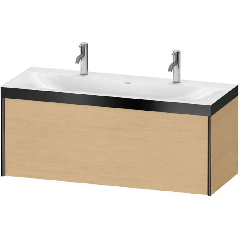 Duravit XViu 47" x 20" x 19" One Drawer C-Bonded Wall-Mount Vanity Kit With One Tap Hole, Natural Oak (XV4613OB230P) Mega Sale