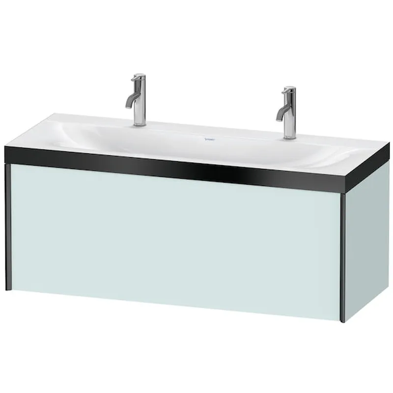 Don’t Miss Out Duravit XViu 47" x 20" x 19" One Drawer C-Bonded Wall-Mount Vanity Kit With One Tap Hole, Light Blue (XV4613OB209P)