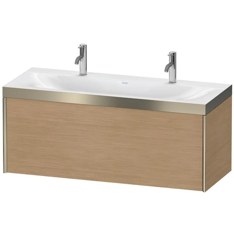 Duravit XViu 47" x 20" x 19" One Drawer C-Bonded Wall-Mount Vanity Kit With One Tap Hole, European Oak (XV4613OB152P) Price Cut