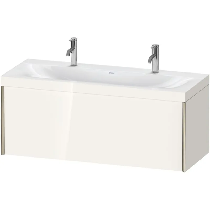 Money Back Guarantee Duravit XViu 47" x 20" x 19" One Drawer C-Bonded Wall-Mount Vanity Kit With One Tap Hole, White (XV4613OB122C)
