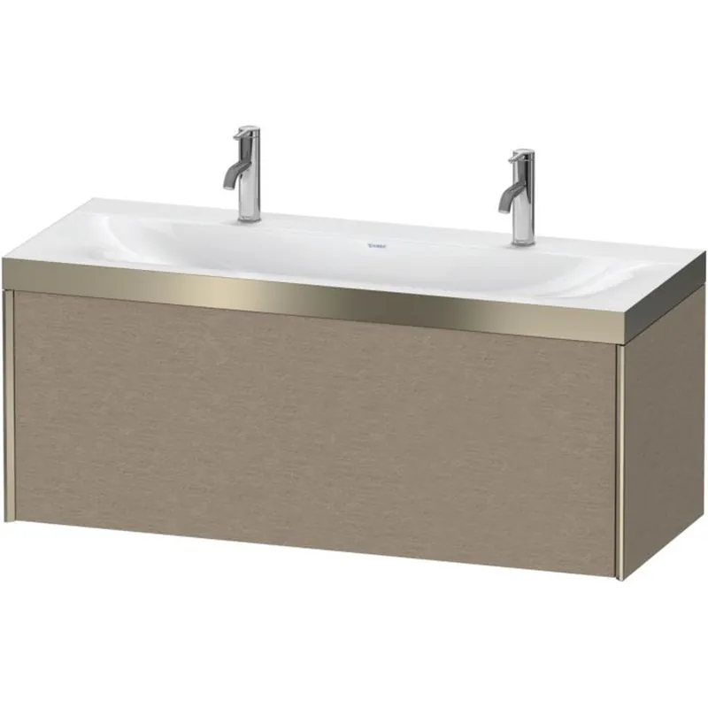 Duravit XViu 47" x 20" x 19" One Drawer C-Bonded Wall-Mount Vanity Kit With One Tap Hole, Cashmere Oak (XV4613OB111P) Trending
