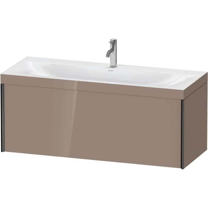 Markdown Duravit XViu 47" x 20" x 19" One Drawer C-Bonded Wall-Mount Vanity Kit With One Tap Hole, Cappuccino (XV4612OB286C)