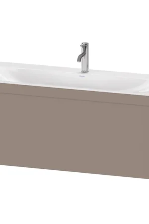 Don’t Miss Out Duravit XViu 47" x 20" x 19" One Drawer C-Bonded Wall-Mount Vanity Kit With One Tap Hole, Basalt (XV4612OB243C)