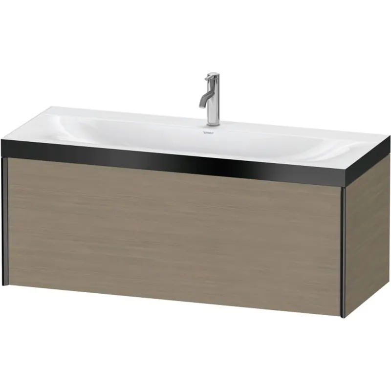 Duravit XViu 47" x 20" x 19" One Drawer C-Bonded Wall-Mount Vanity Kit With One Tap Hole, Oak Terra (XV4612OB235P) New Release