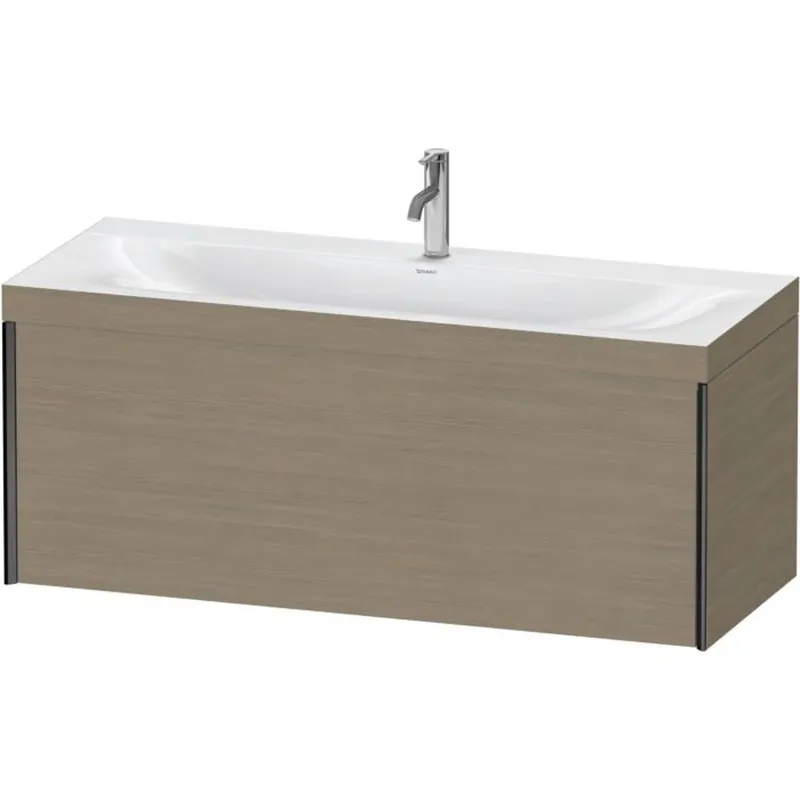 Duravit XViu 47" x 20" x 19" One Drawer C-Bonded Wall-Mount Vanity Kit With One Tap Hole, Oak Terra (XV4612OB235C) Genuine