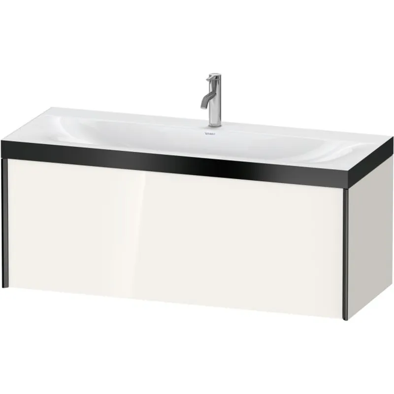Duravit XViu 47" x 20" x 19" One Drawer C-Bonded Wall-Mount Vanity Kit With One Tap Hole, White (XV4612OB222P) Best Choice