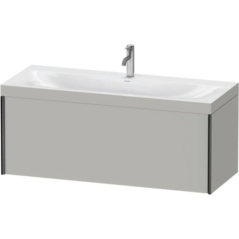 Brand New Duravit XViu 47" x 20" x 19" One Drawer C-Bonded Wall-Mount Vanity Kit With One Tap Hole, Concrete Gray (XV4612OB207C)