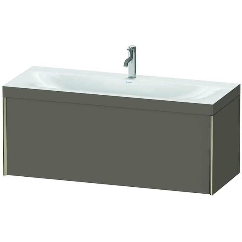 Markdown Duravit XViu 47" x 20" x 19" One Drawer C-Bonded Wall-Mount Vanity Kit With One Tap Hole, Flannel Gray (XV4612OB190C)