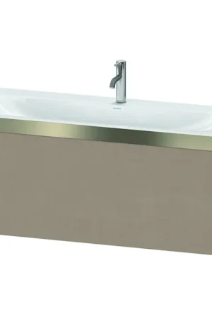 Worldwide Shipping Duravit XViu 47" x 20" x 19" One Drawer C-Bonded Wall-Mount Vanity Kit With One Tap Hole, Linen (XV4612OB175P)