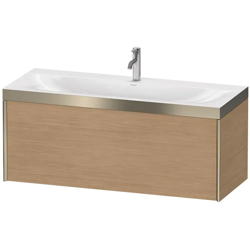 Duravit XViu 47" x 20" x 19" One Drawer C-Bonded Wall-Mount Vanity Kit With One Tap Hole, European Oak (XV4612OB152P) Sale