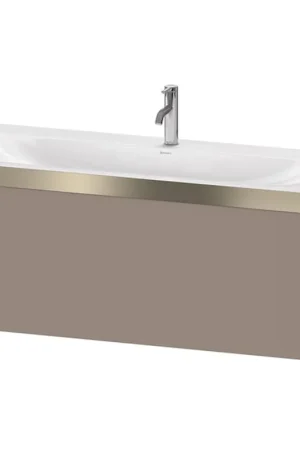 Cheap Duravit XViu 47" x 20" x 19" One Drawer C-Bonded Wall-Mount Vanity Kit With One Tap Hole, Basalt (XV4612OB143P)