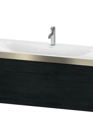 Bulk Order Duravit XViu 47" x 20" x 19" One Drawer C-Bonded Wall-Mount Vanity Kit With One Tap Hole, Oak Black (XV4612OB116P)